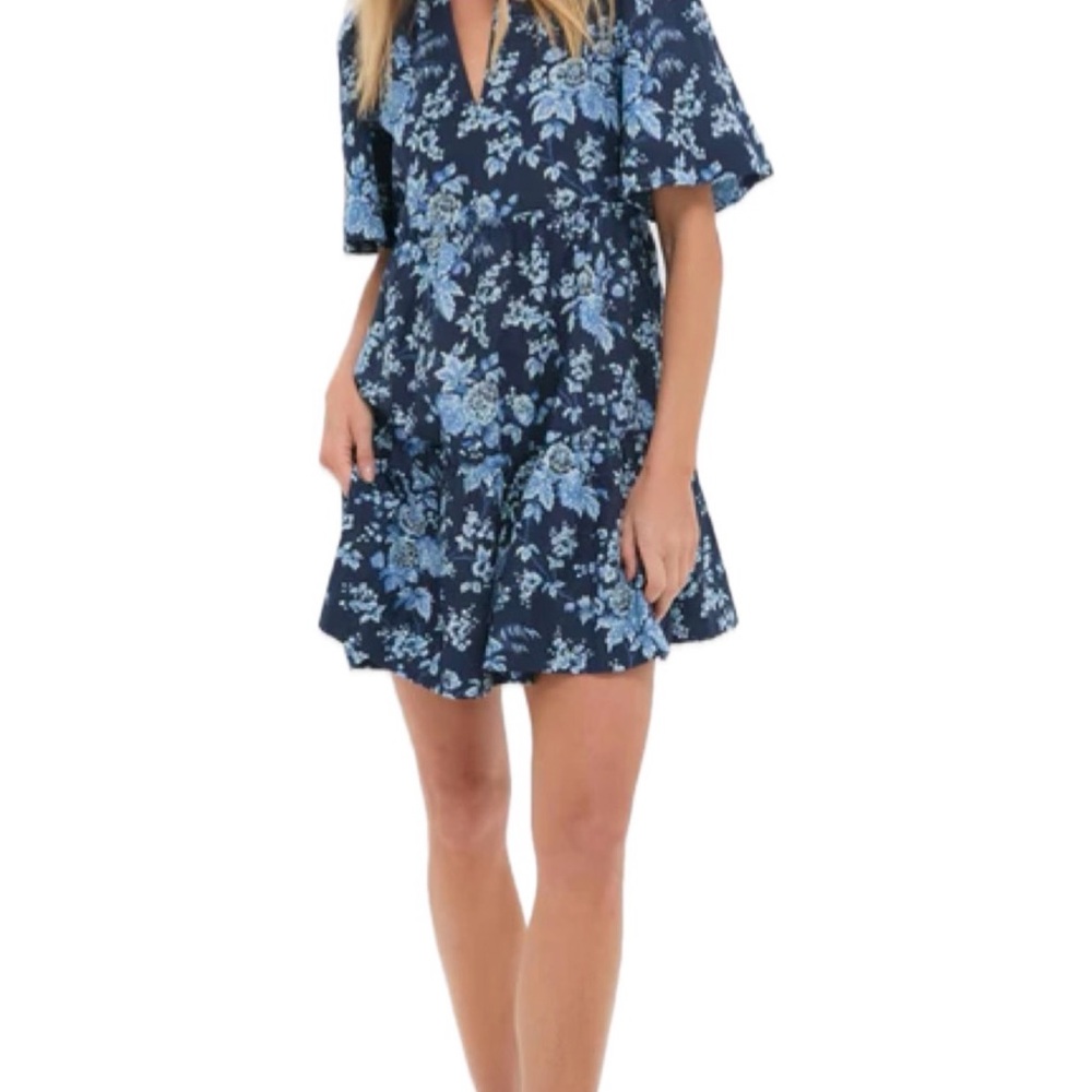 Tuckernuck Crawford Blue Floral Dress in Twilight Garden
